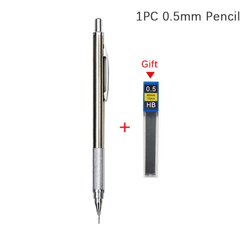 0.3 0.5 0.7 0.9 1.3 2.0 3.0mm Mechanical Pencil Full Metal Art Drawing Painting Automatic Pencil with Leads Office School Supply Drawing - Shling