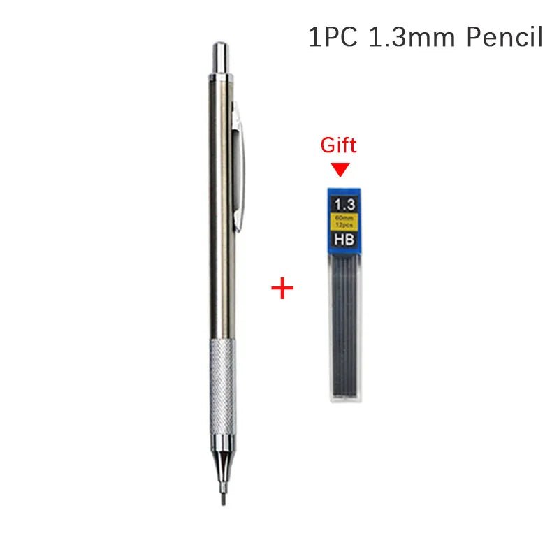 0.3 0.5 0.7 0.9 1.3 2.0 3.0mm Mechanical Pencil Full Metal Art Drawing Painting Automatic Pencil with Leads Office School Supply Drawing - Shling