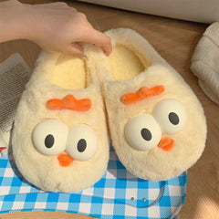 Soft Bottom Warm Keeping Closed Toe Cotton Slippers