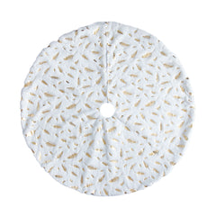 New White Plush Christmas Tree Skirt