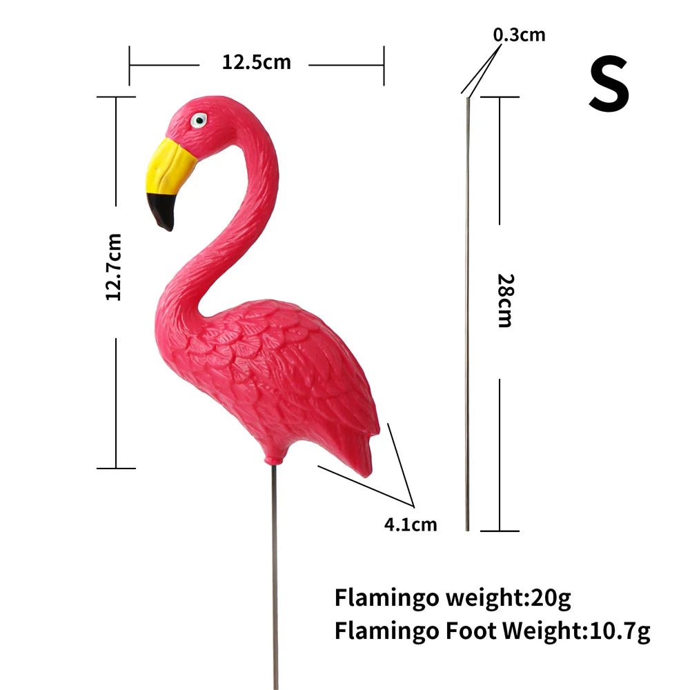 1 pair Realistic Large Pink And Red Flamingo Garden Decoration Garden Decoration - Shling