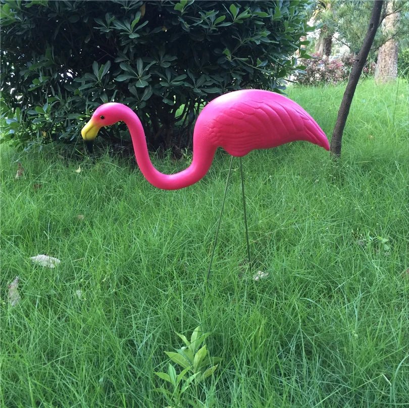 1 pair Realistic Large Pink And Red Flamingo Garden Decoration Garden Decoration - Shling