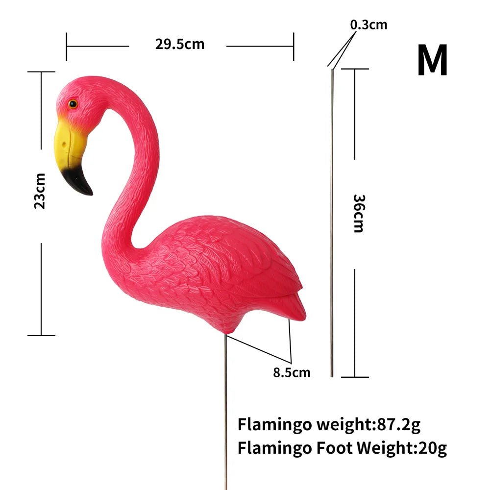 1 pair Realistic Large Pink And Red Flamingo Garden Decoration Garden Decoration - Shling