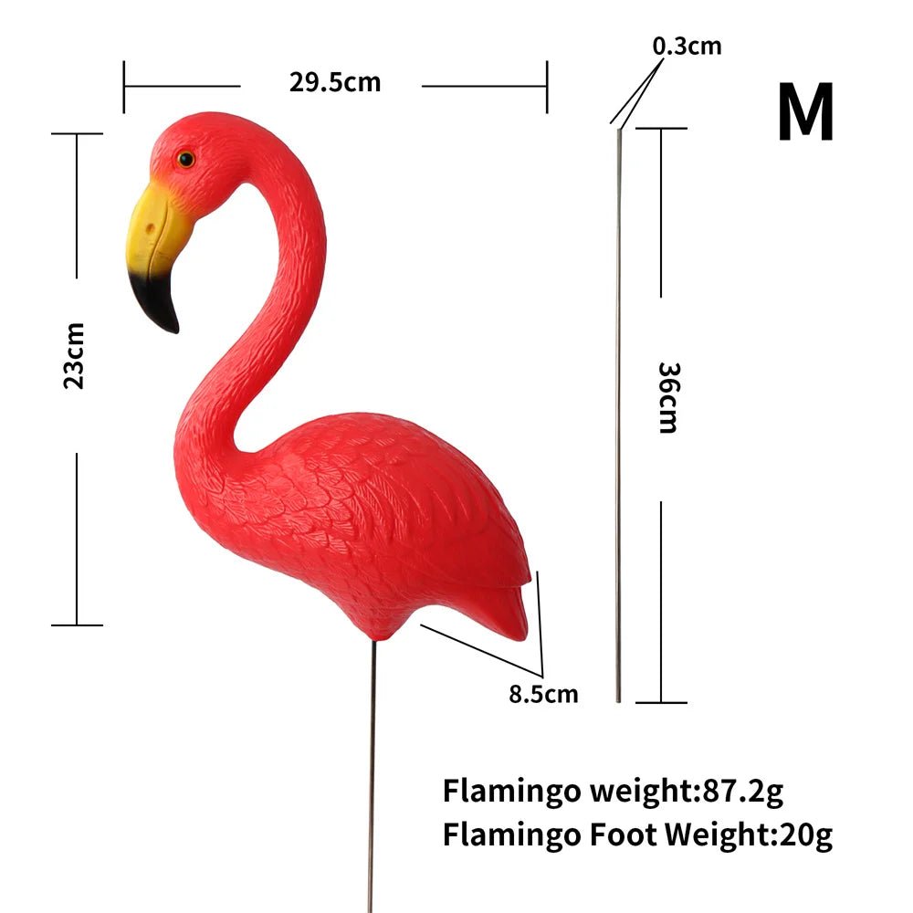 1 pair Realistic Large Pink And Red Flamingo Garden Decoration Garden Decoration - Shling