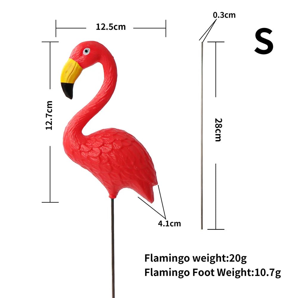 1 pair Realistic Large Pink And Red Flamingo Garden Decoration Garden Decoration - Shling