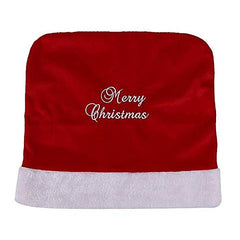 Christmas red embroidered chair cover