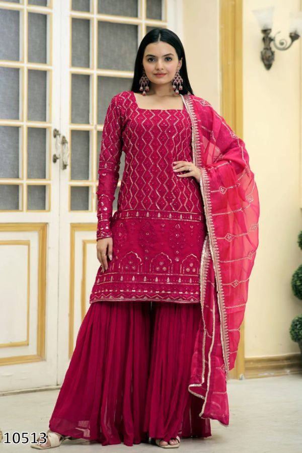 Premium Designer Readymade Top-Sharara-Dupatta Collections