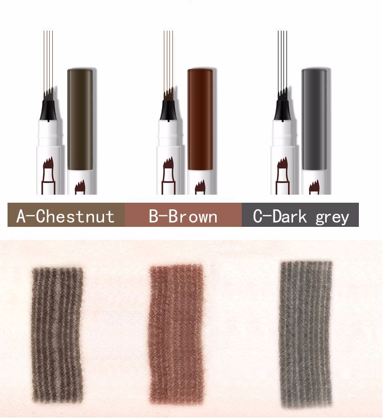 Natural Eyebrow Pen Four-claw Eye Brow Tint Fork Tip Eyebrow Tattoo Pencil