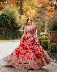 WEDDING BRIDAL WEAR DESIGNER LEHENGA CHOLI AT BEST RATE