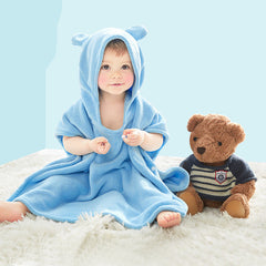 Children's bath towel with cape