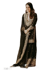 Designer Party Wear Look New Top-Plazzo And Dupatta With Heavy Embroidery Work