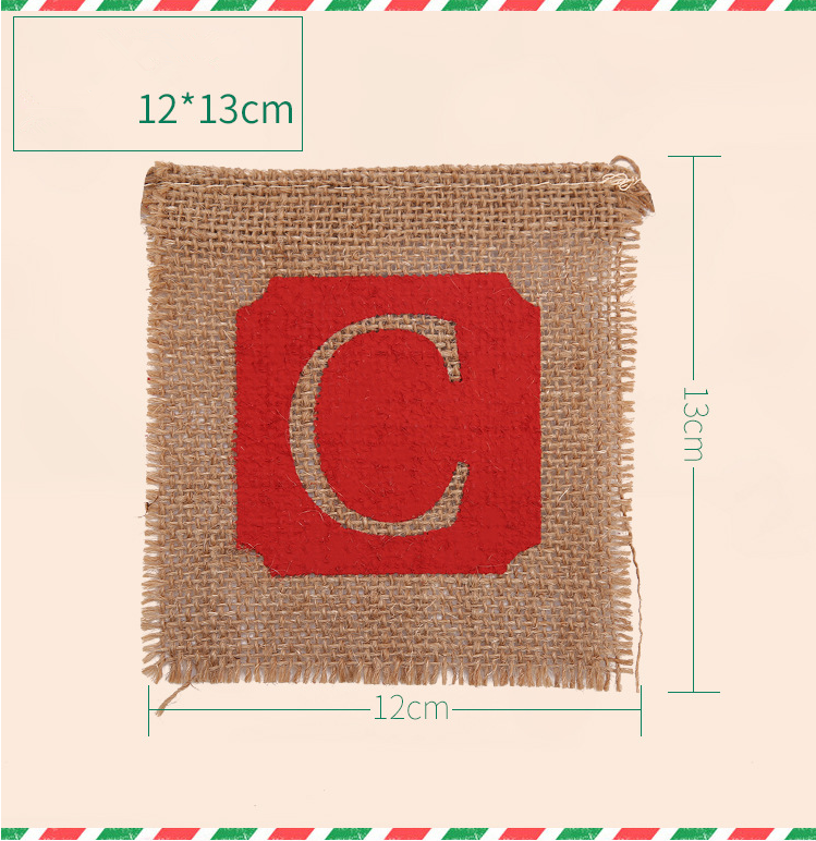 Merry Christmas Sackcloth Flag