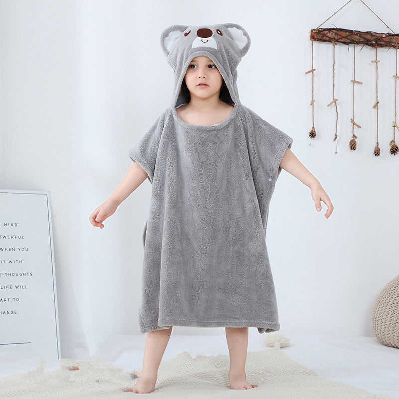 Infant Baby Bathing Hooded Bath Towel Cloak Cloak