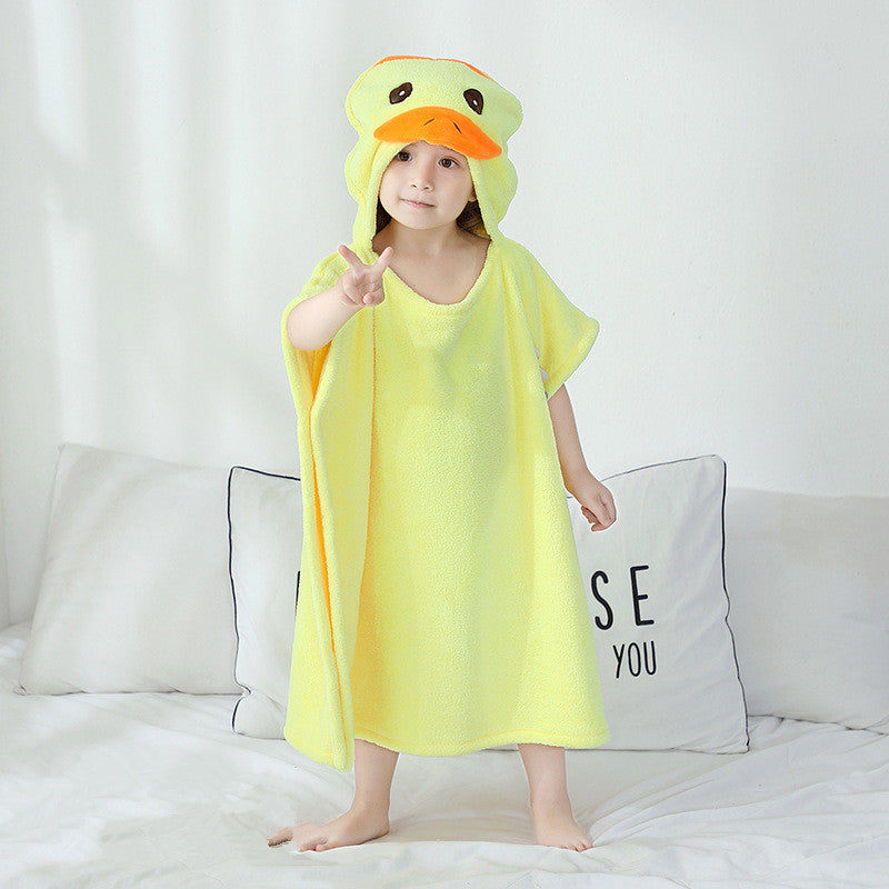 Infant Baby Bathing Hooded Bath Towel Cloak Cloak