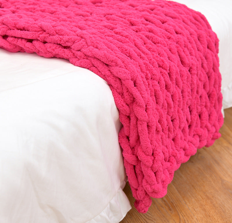 Rod Knitted Yarn Sofa Cover Blanket