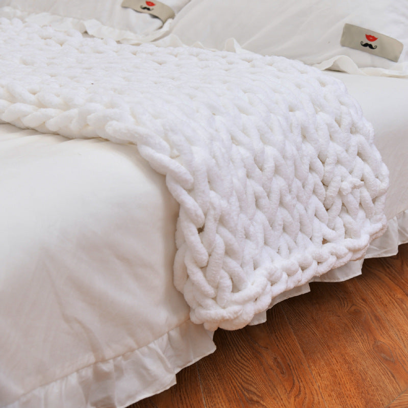 Rod Knitted Yarn Sofa Cover Blanket