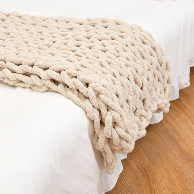 Rod Knitted Yarn Sofa Cover Blanket