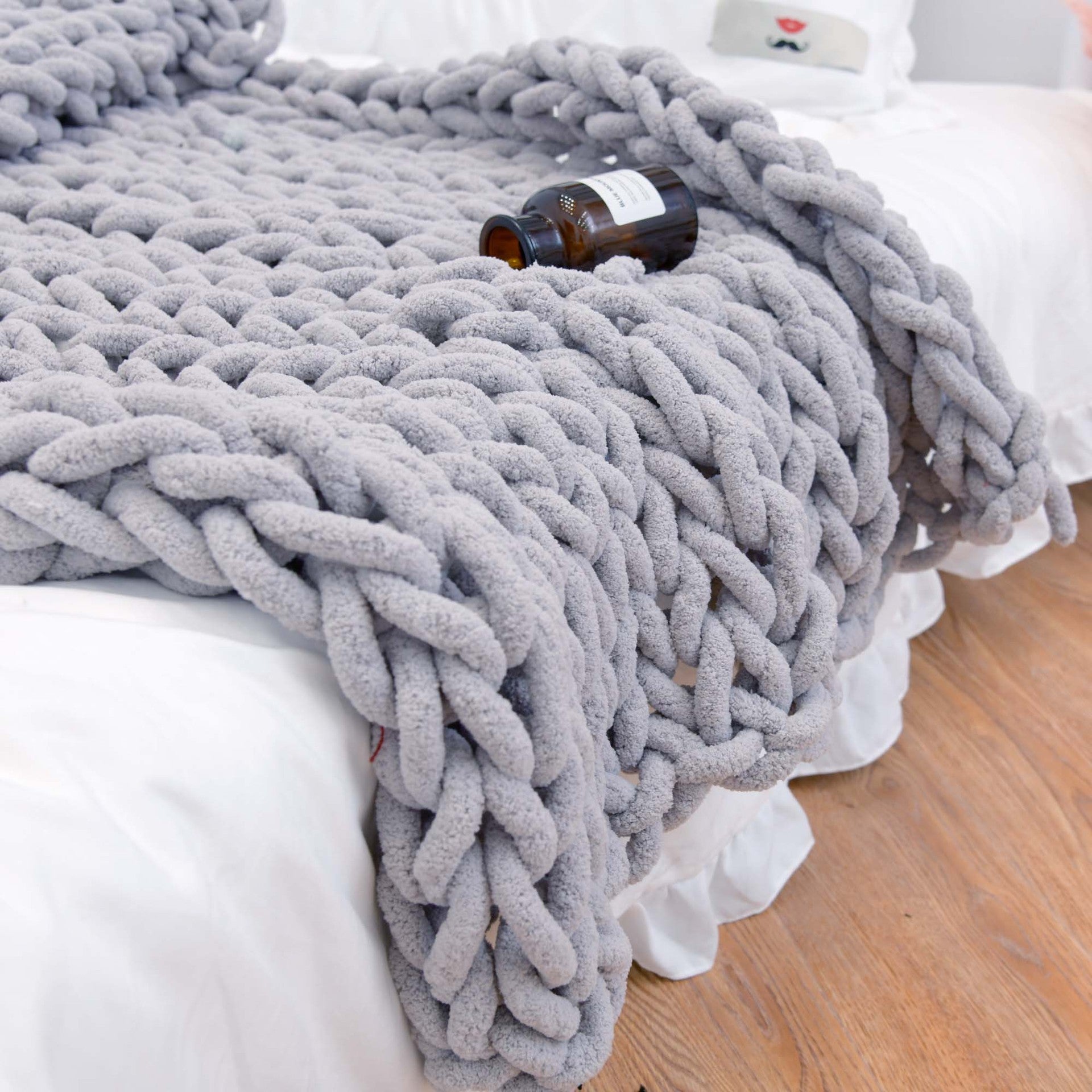Rod Knitted Yarn Sofa Cover Blanket