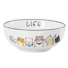 North Cat Ceramic Bowl Household Ceramic Noodle Bowl Cute Ideas