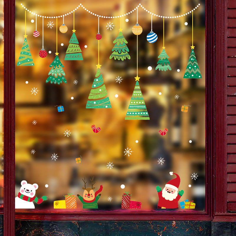 Christmas decorations store window stickers