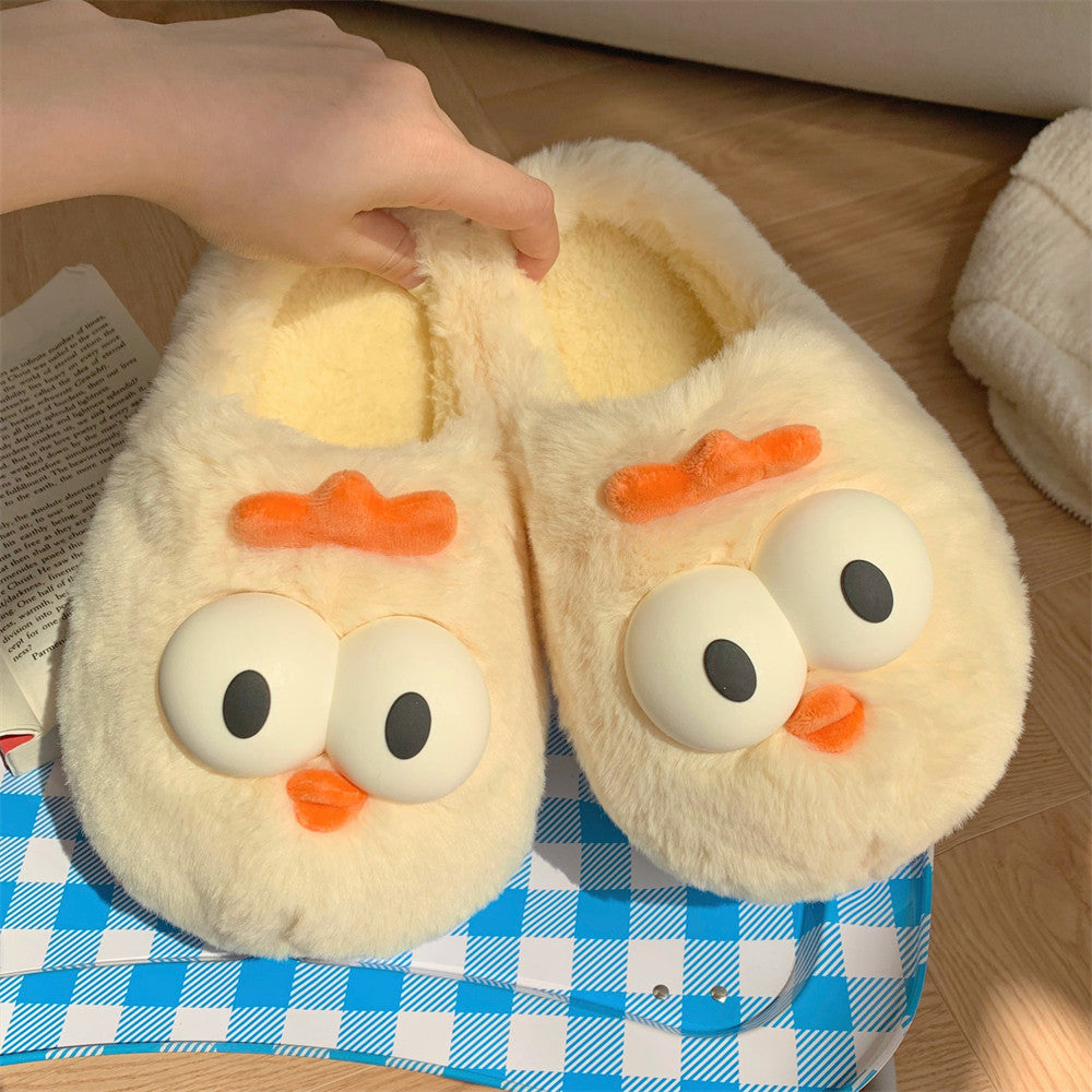 Soft Bottom Warm Keeping Closed Toe Cotton Slippers