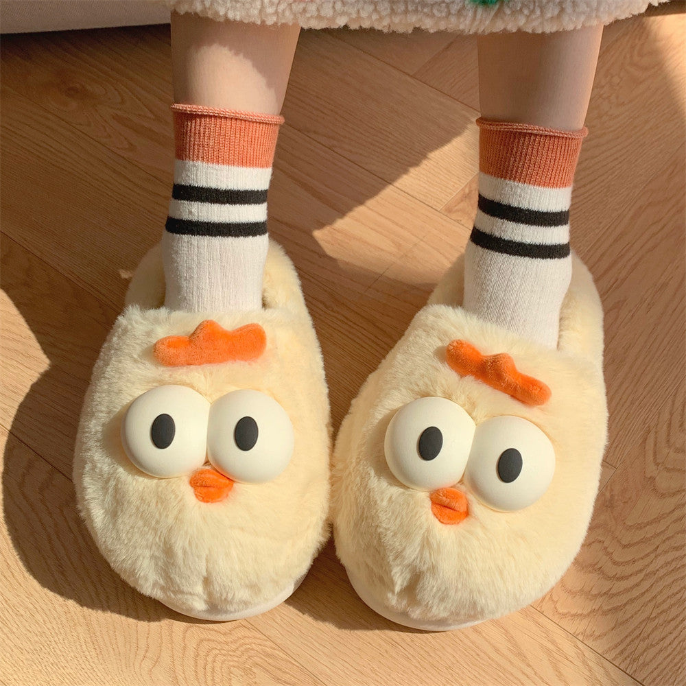 Soft Bottom Warm Keeping Closed Toe Cotton Slippers