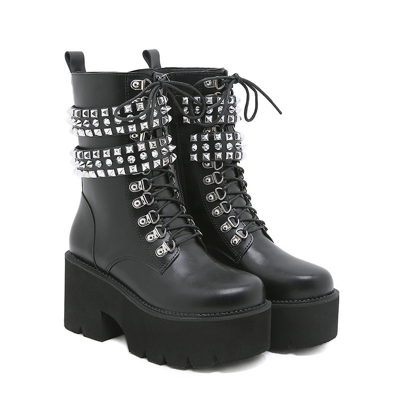 Rivet Mid-calf Boots For Women