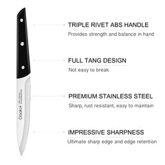 Steak Knife, 8Pcs Steak Knife Set Stainless Steel Serrated Steal Knife Dinner