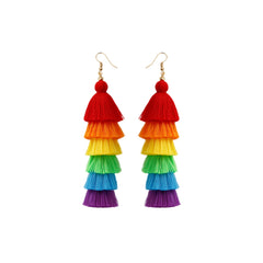 Bohemian Vacation Style Tassel Earrings