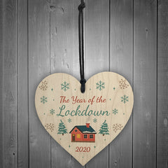 Lockdown Wood Christmas Tree Ornaments