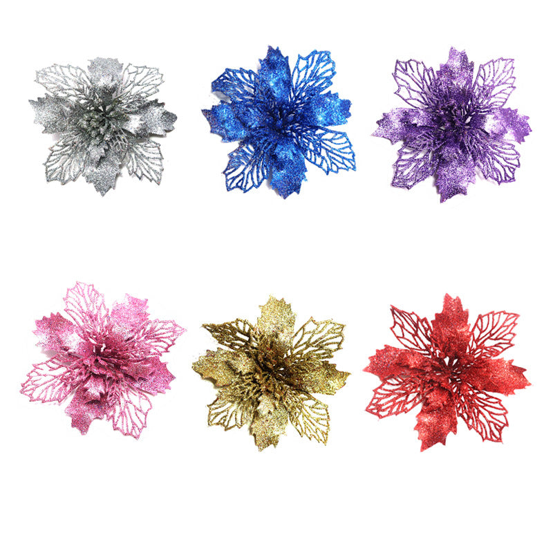 Glitter Artifical Christmas Flowers