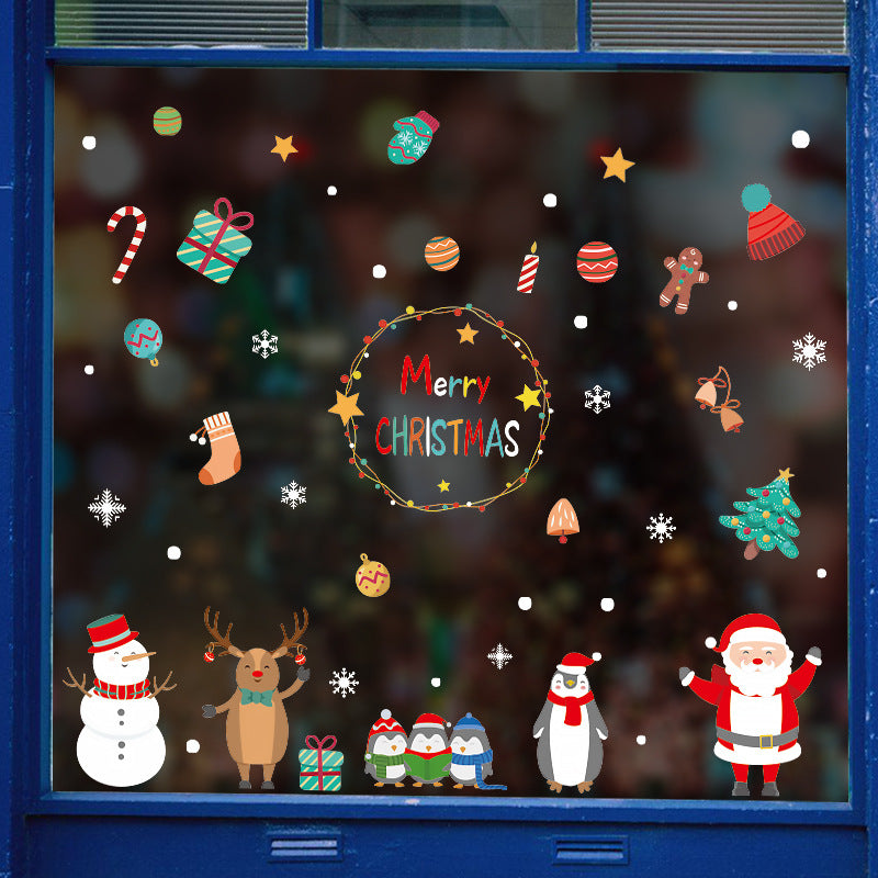 Christmas decorations store window stickers