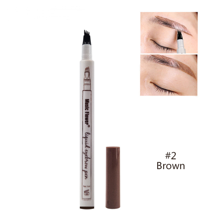 Natural Eyebrow Pen Four-claw Eye Brow Tint Fork Tip Eyebrow Tattoo Pencil