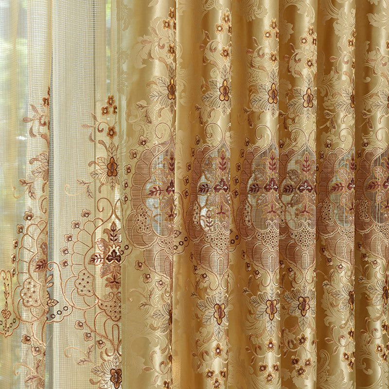 Hollow embroidery curtain fabric