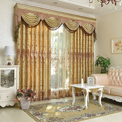 Hollow embroidery curtain fabric