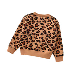 New Korean Style Jumper Leopard Sweater For Kids