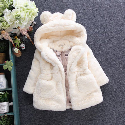 Girls faux fur winter jacket