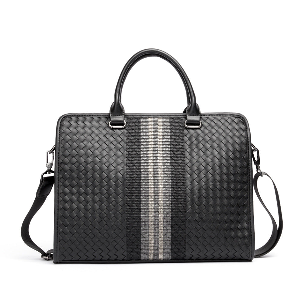 Stitching Woven Business Casual Briefcase