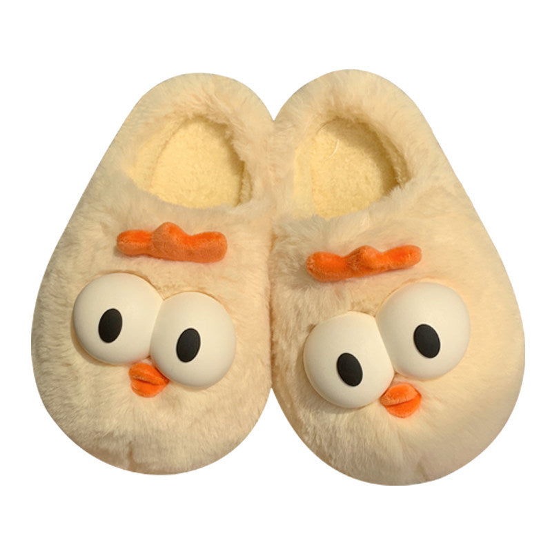 Soft Bottom Warm Keeping Closed Toe Cotton Slippers