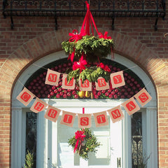 Merry Christmas Sackcloth Flag