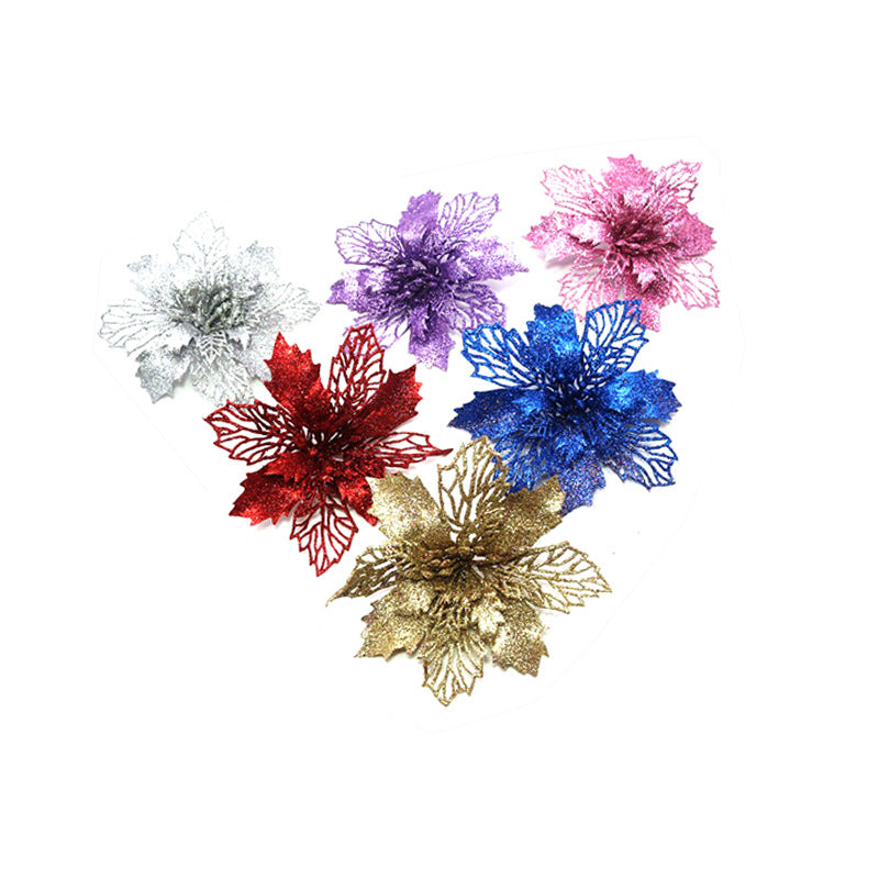 Glitter Artifical Christmas Flowers