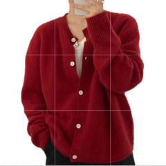 Round Neck Thickened Knitted cardigan