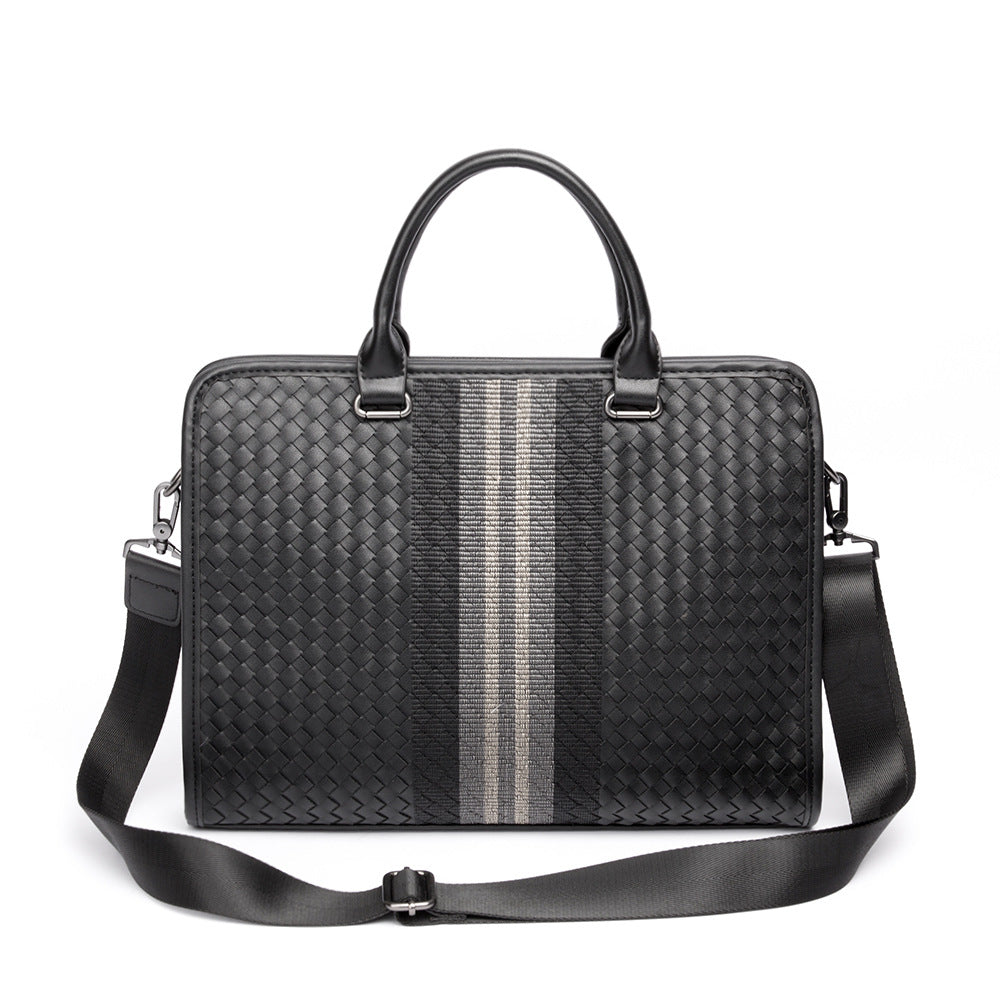 Stitching Woven Business Casual Briefcase