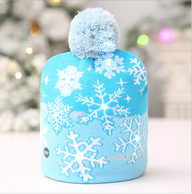 Christmas Decoration Knitted LED Light Cap