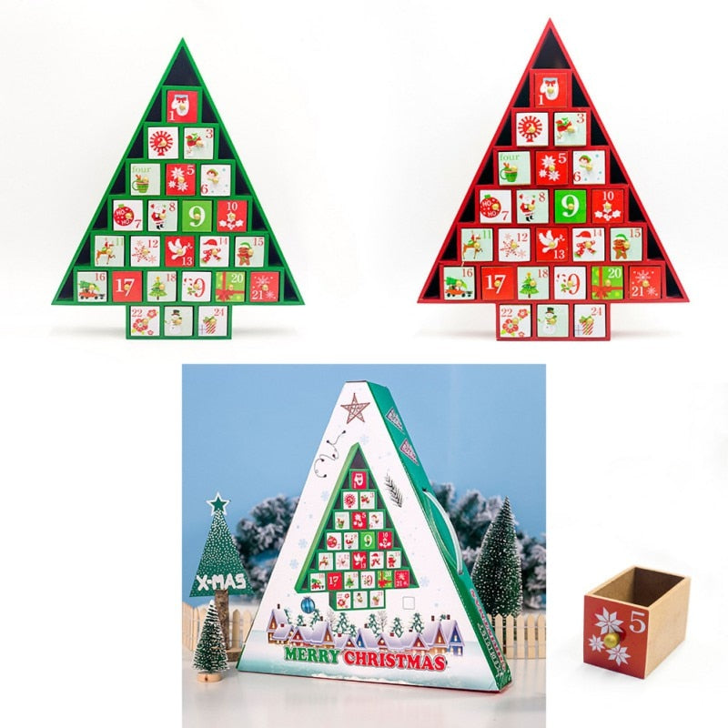 Christmas decoration wooden calendar