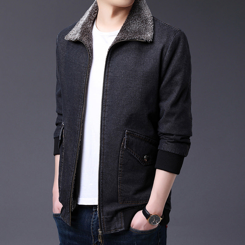 Denim Jacket Men's Loose Cargo