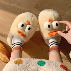 Soft Bottom Warm Keeping Closed Toe Cotton Slippers