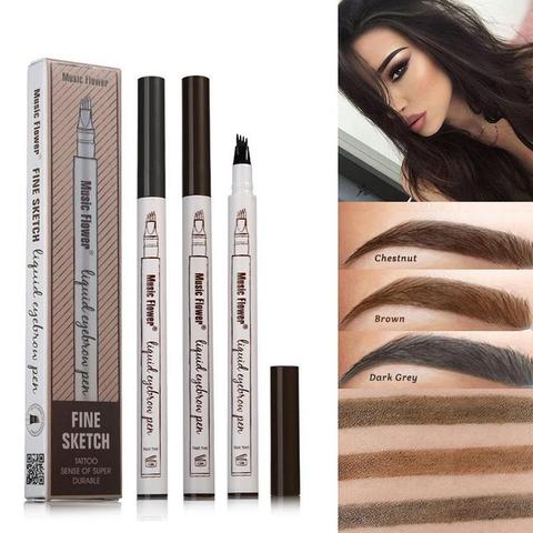 Natural Eyebrow Pen Four-claw Eye Brow Tint Fork Tip Eyebrow Tattoo Pencil