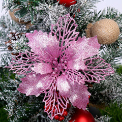 Glitter Artifical Christmas Flowers