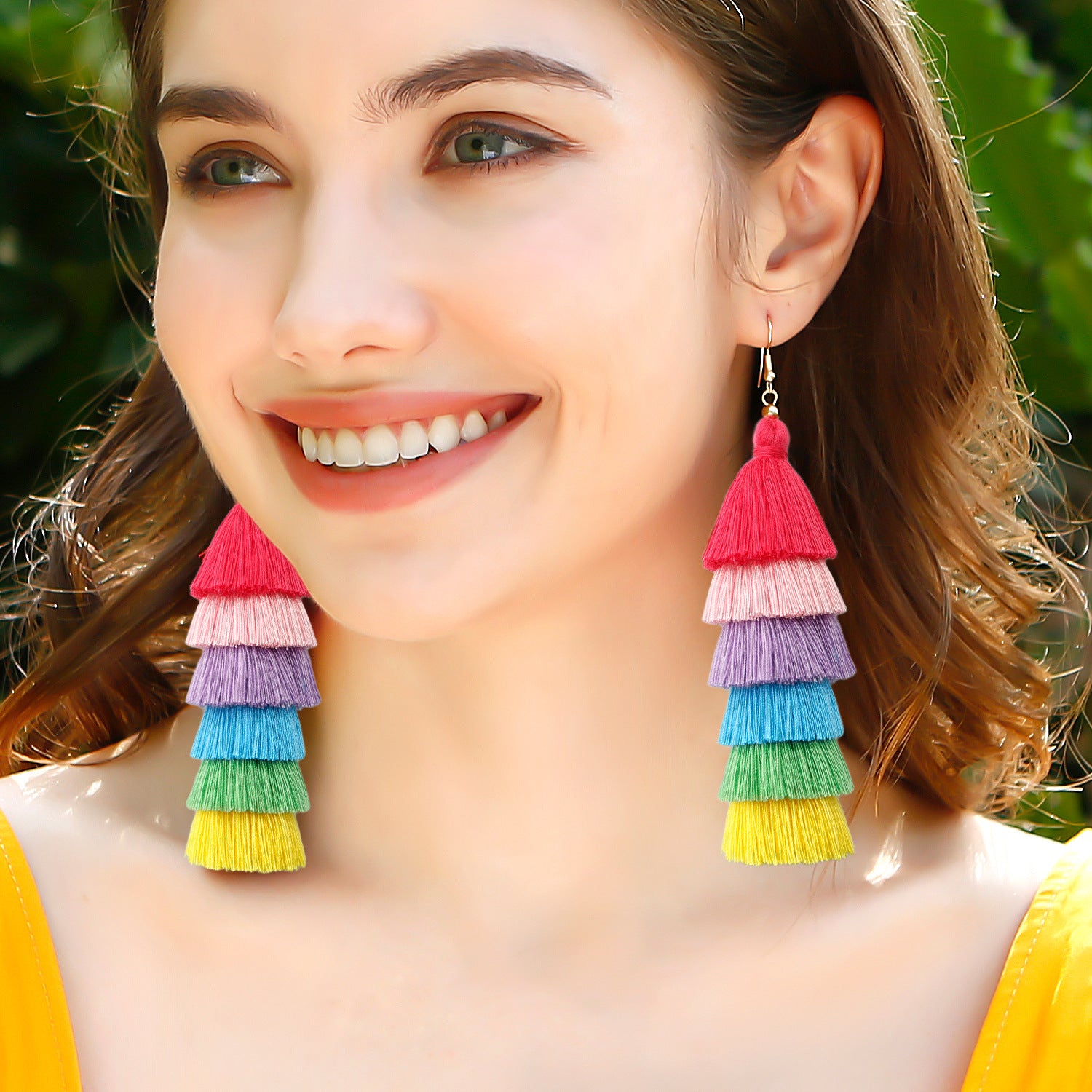 Bohemian Vacation Style Tassel Earrings